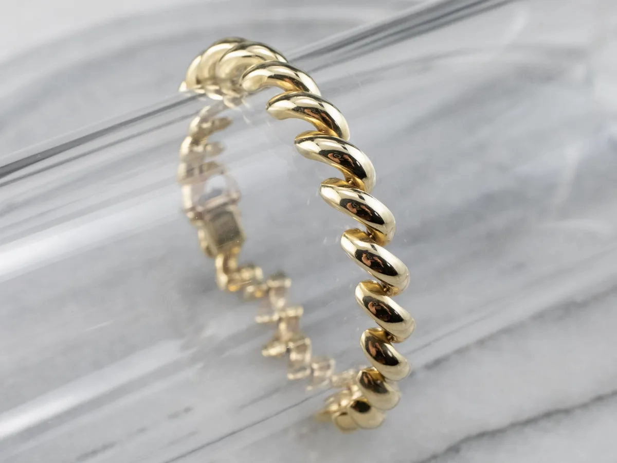 Yellow 14K Gold San Marco Chain Bracelet