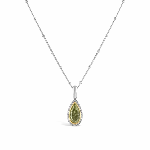 Yellow &amp; White Diamond Pendant